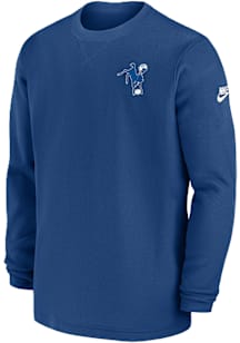 Nike Indianapolis Colts Blue Crew Retro Logo Long Sleeve T-Shirt