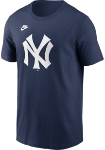 Nike New York Yankees Navy Blue Cooperstown Team Logo Short Sleeve T Shirt