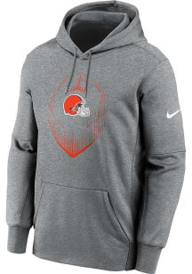 Nike Cleveland Browns Mens Grey Therma Design Hood
