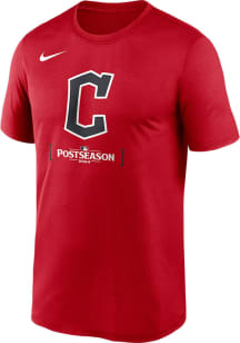 Nike Cleveland Guardians Red 2024 Postseason Participant Dugout Short Sleeve T Shirt