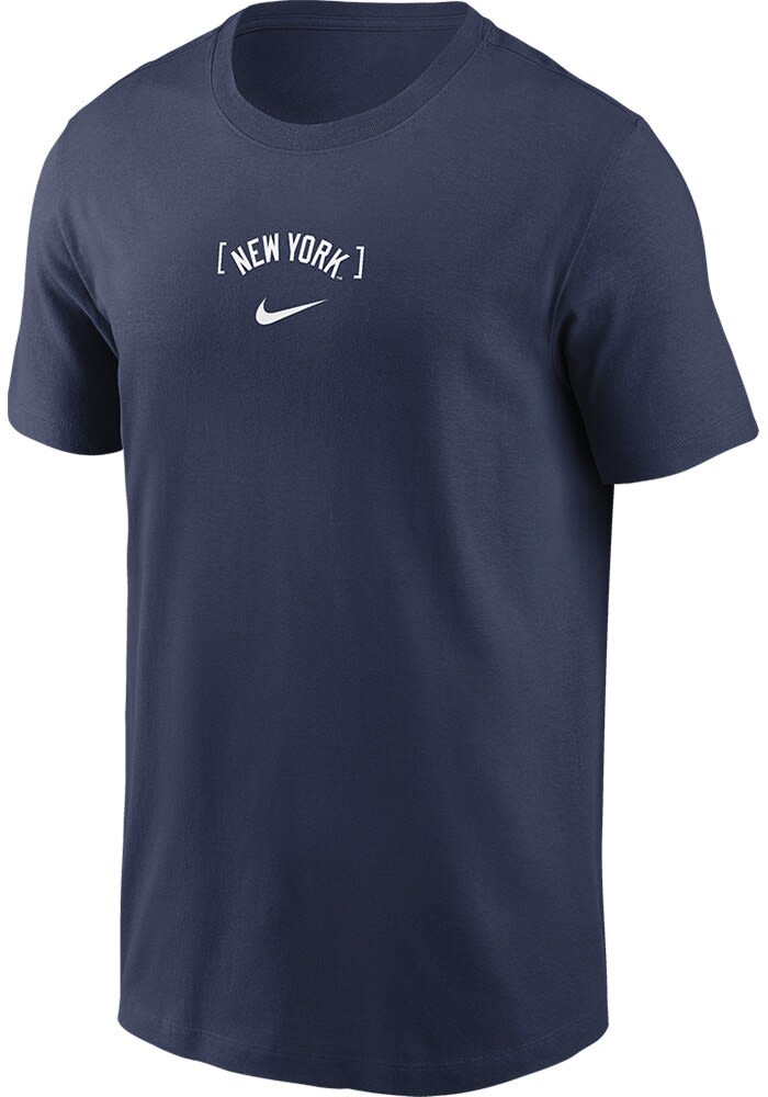 Nike New York Yankees NAVY Two Hit Local Bracket Short Sleeve T