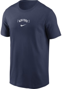 Nike New York Yankees Navy Blue Two Hit Local Bracket Short Sleeve T Shirt