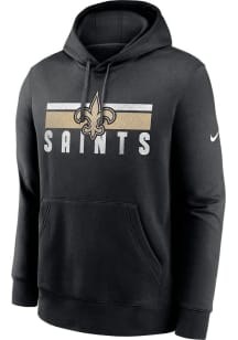 Nike New Orleans Saints Mens Black Club Fleece Long Sleeve Hoodie
