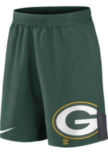 Nike Green Bay Packers Mens Green Stretch Woven Logo Shorts