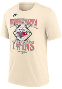 Nike Minnesota Twins White Natural Coop Triblend Short Sleeve Fashion T Shirt