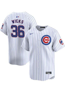 Jordan Wicks Nike Chicago Cubs Mens White Home Limited Baseball Jersey