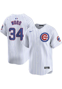 Kerry Wood Nike Chicago Cubs Mens White Home Limited Baseball Jersey