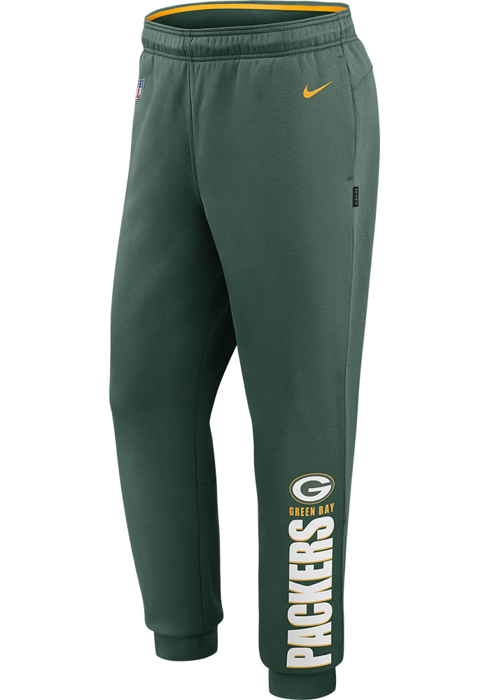 Green Bay Packers Sideline Nike Therma Fleece Pant - Mens