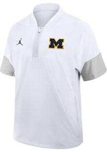Nike Michigan Wolverines White Jordan Coach Short Sleeve T Shirt