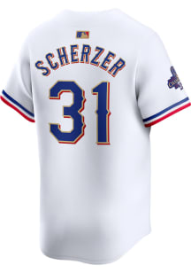 Max Scherzer Nike Texas Rangers Mens White Gold Program Limited Baseball Jersey