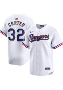 Evan Carter Nike Texas Rangers Mens White Gold Program Limited Baseball Jersey