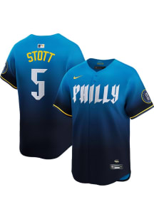Bryson Stott Nike Philadelphia Phillies Mens Blue City Connect Limited Baseball Jersey