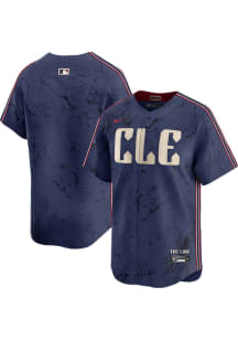 Nike Cleveland Guardians Mens Navy Blue City Connect Limited Baseball Jersey
