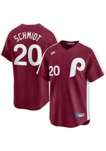 Mike Schmidt Philadelphia Phillies Nike Throwback Cooperstown Jersey - Maroon