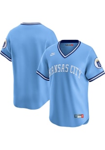 Kansas City Royals Nike Throwback Cooperstown Jersey - Light Blue