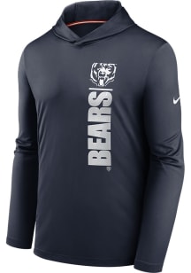 Nike Chicago Bears Mens Navy Blue Name Stack Long Sleeve Hoodie