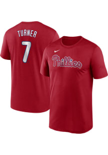 Trea Turner Philadelphia Phillies Red Performance Short Sleeve Player T Shirt