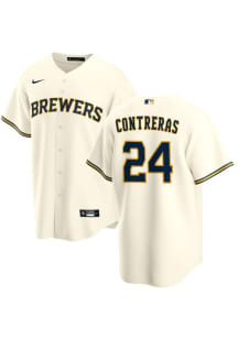 William Contreras Milwaukee Brewers Mens Replica Home Jersey - Ivory