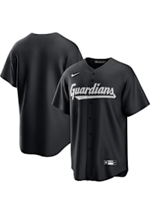 Cleveland Guardians Mens Nike Replica Blank Fashion Jersey - Black