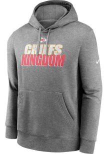 Nike Kansas City Chiefs Mens Grey Local Club Long Sleeve Hoodie