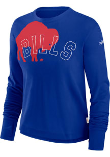 Nike Buffalo Bills Womens Blue High Hip LS Tee