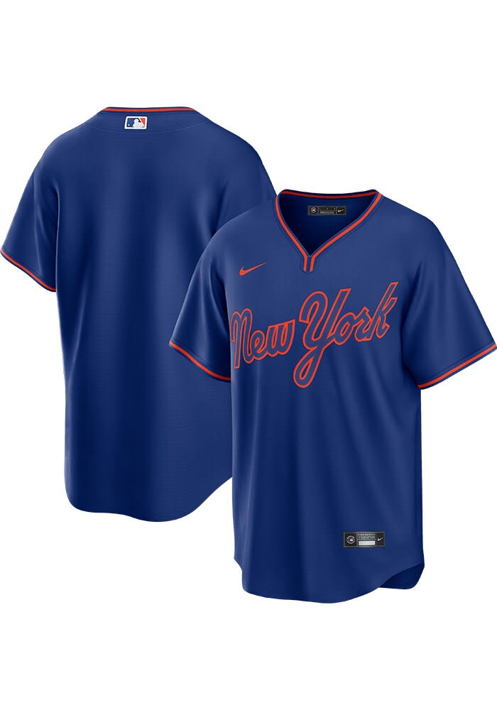 New York Mets Mens Nike Replica ROYAL Blank Alt Jersey