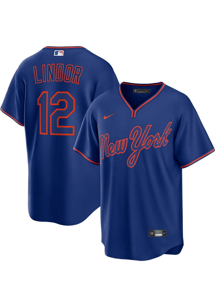 Francisco Lindor New York Mets Mens Replica ROYAL Alt Jersey