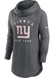 Nike New York Giants Womens Charcoal Funnel Hooded Sweatshirt