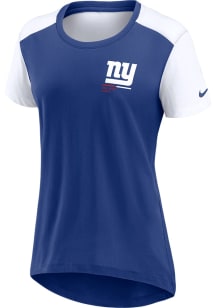 Nike New York Giants Womens Blue Minimal Short Sleeve T-Shirt