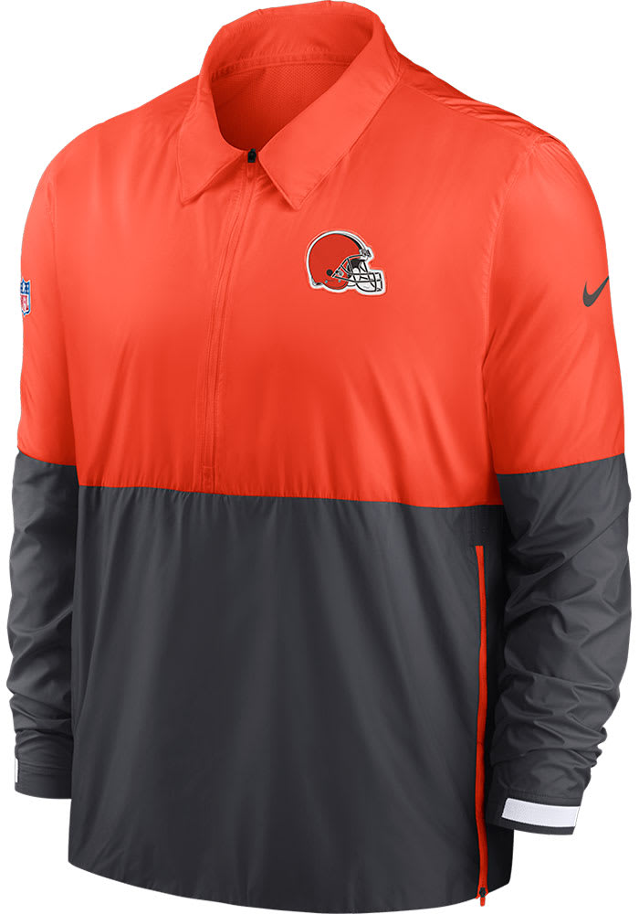 Nike Cleveland Browns Mens Orange Coach Pullover Jackets