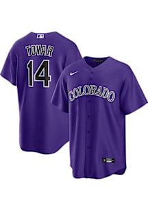 Ezequiel Tovar Colorado Rockies Mens Replica Alt Jersey - Purple