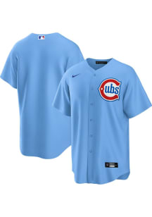 Chicago Cubs Mens Nike Replica Blank Alt Jersey - Light Blue