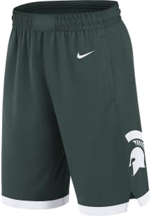 Mens Michigan State Spartans Green Nike Replica Road Basketball Shorts