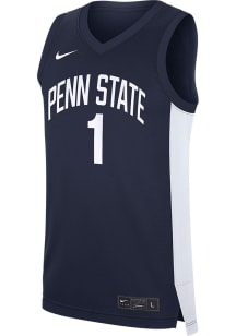 Mens Penn State Nittany Lions Navy Blue Nike #1 Replica Road Basketball Jersey