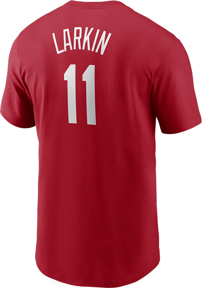 Barry Larkin Cincinnati Reds Red Name And Number Short Sleeve Player T Shirt