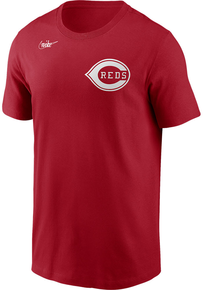 Barry Larkin Cincinnati Reds Red Name And Number Short Sleeve Player T Shirt