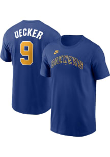 Bob Uecker Milwaukee Brewers Blue Cooperstown Short Sleeve Player T Shirt