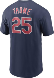 Jim Thome Cleveland Guardians Navy Blue Coop Name and Number Short Sleeve Player T Shirt