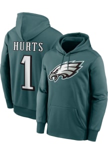 Jalen Hurts Philadelphia Eagles Mens Teal Name Number Player Hood