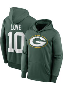 Jordan Love Green Bay Packers Mens Green Name Number Player Hood