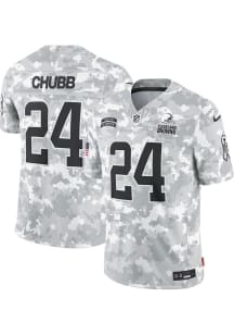 Nick Chubb Nike Cleveland Browns Mens White 2024 STS Limited Football Jersey