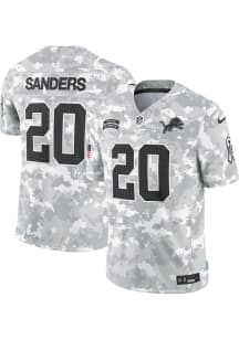 Barry Sanders Nike Detroit Lions Mens White 2024 STS Limited Football Jersey