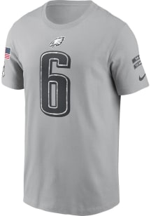 Devonta Smith Philadelphia Eagles Grey 2024 STS Short Sleeve Player T Shirt