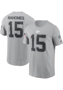 Patrick Mahomes Kansas City Chiefs Grey 2024 STS Short Sleeve Player T Shirt