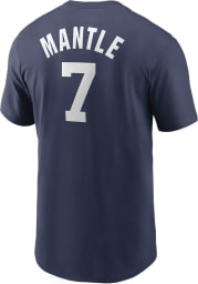 Mickey Mantle New York Yankees Navy Blue Coop Name and Number Short Sleeve Player T Shirt