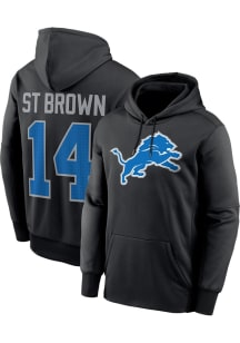 Amon-Ra St. Brown Detroit Lions Mens Black Name Number Player Hood