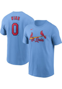 Masyn Winn St Louis Cardinals Light Blue Alt Short Sleeve Player T Shirt