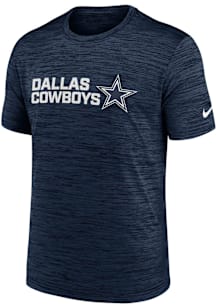 Nike Dallas Cowboys Navy Blue Velocity Stack Short Sleeve T Shirt