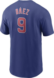 Javier Baez Chicago Cubs Blue Name And Number Short Sleeve Player T Shirt