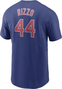 Anthony Rizzo Chicago Cubs Blue Name And Number Short Sleeve Player T Shirt